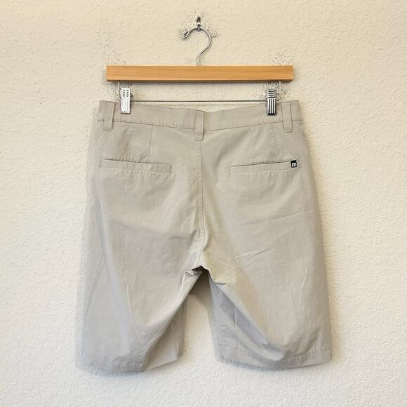 TRAVIS MATHEW Chino Short Beige Stripe Stretch Performance Golf Preppy - Picture 4 of 11